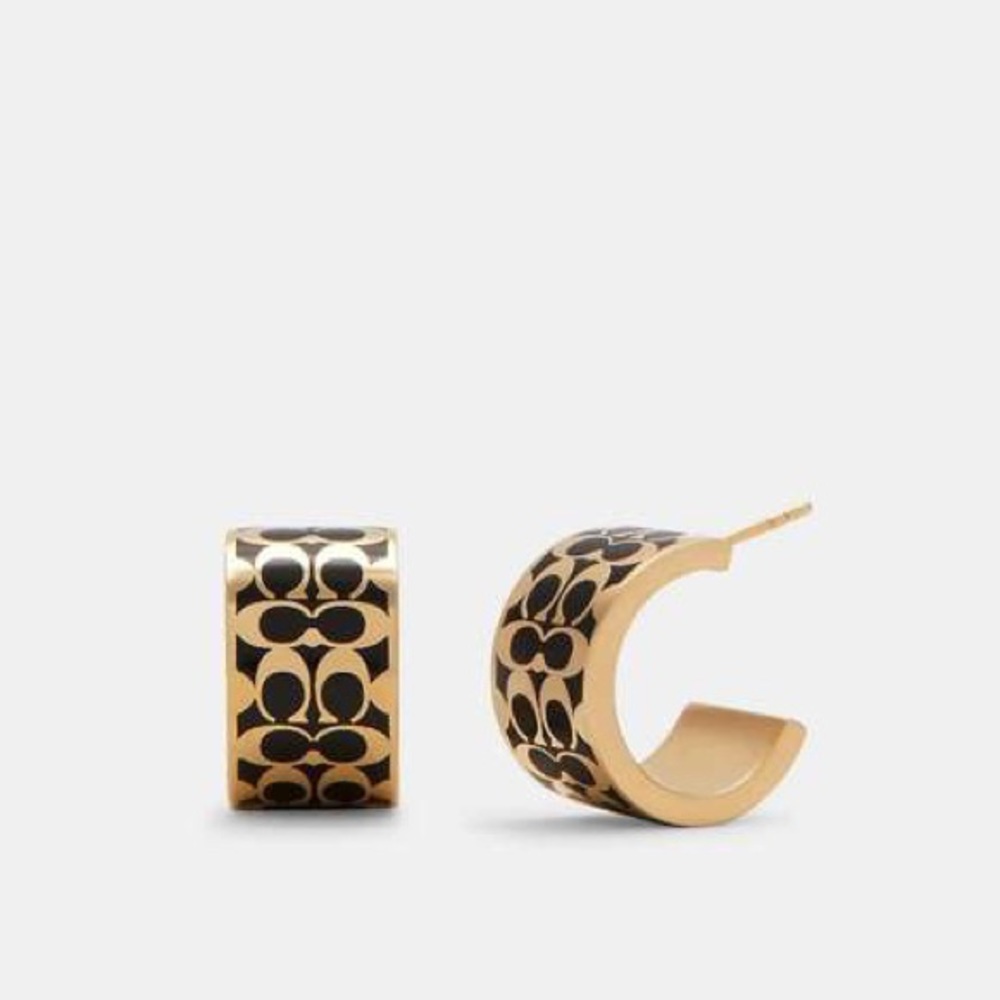Coach logo earrings